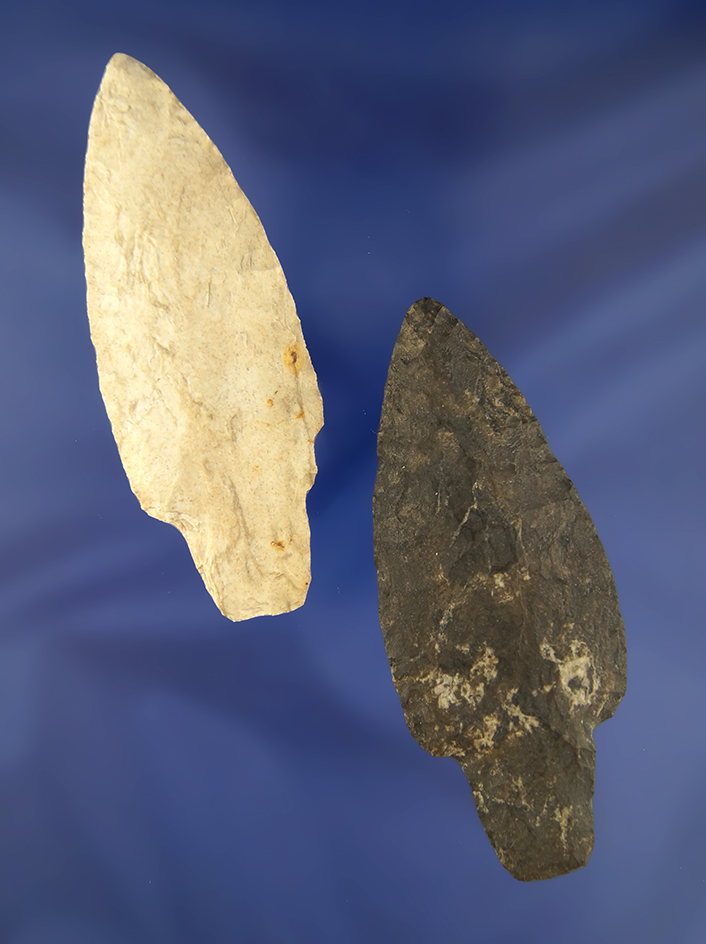 Pair of 3 7/8" Adena Arrowheads found in Ohio.