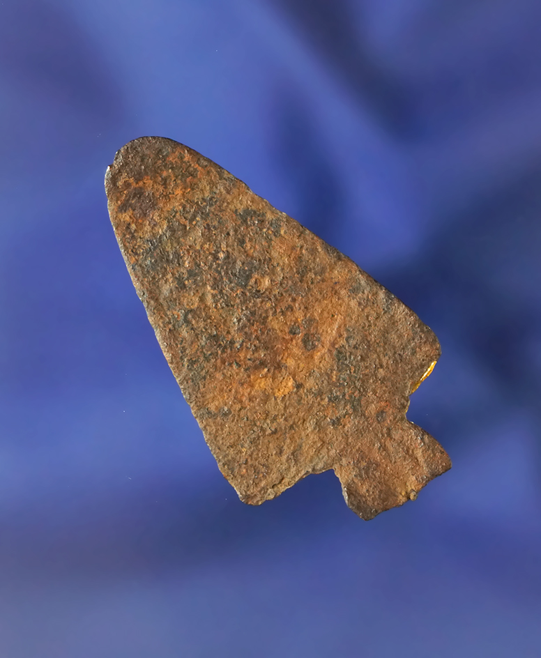 1 11/16" steel trade arrowhead from the Helen Demoss collection.