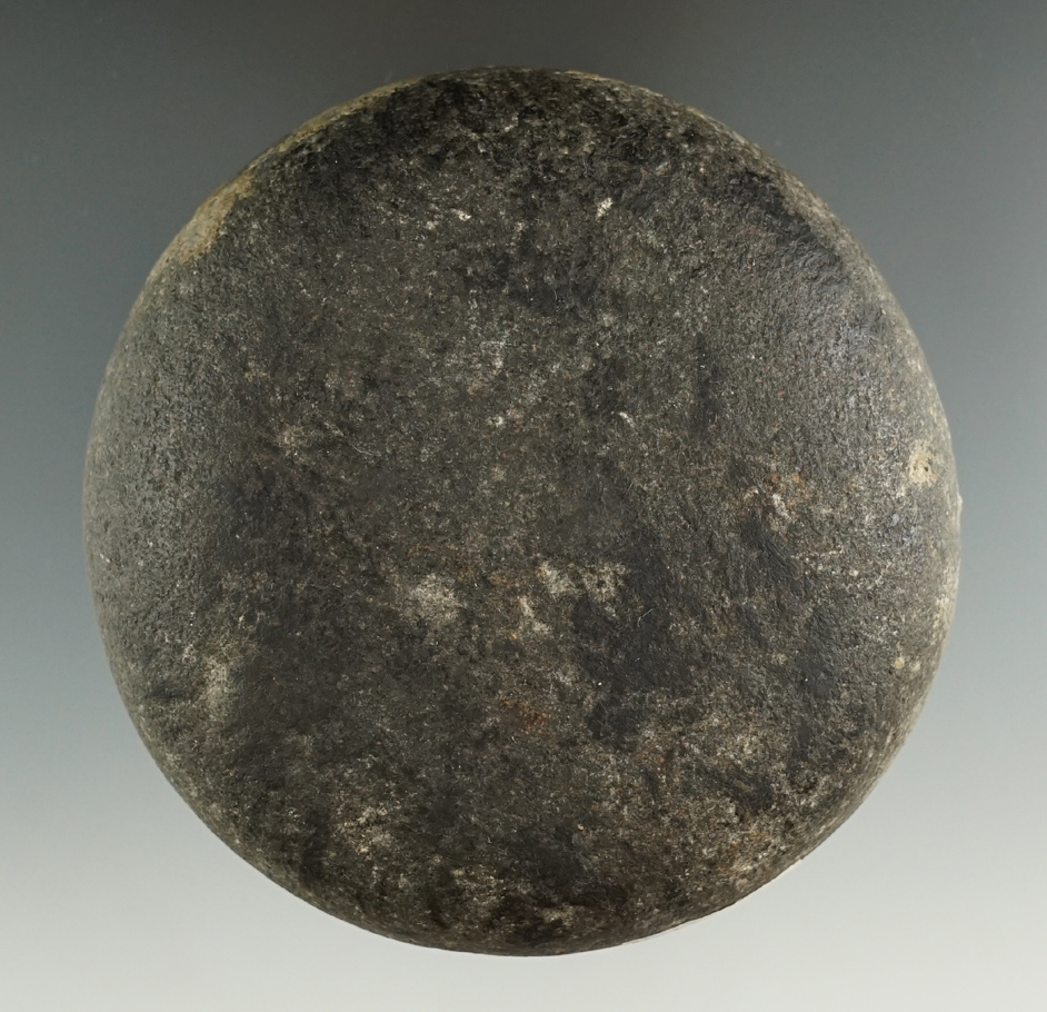 3 5/16" diameter Discoidal found in Kalamazoo, Michigan.