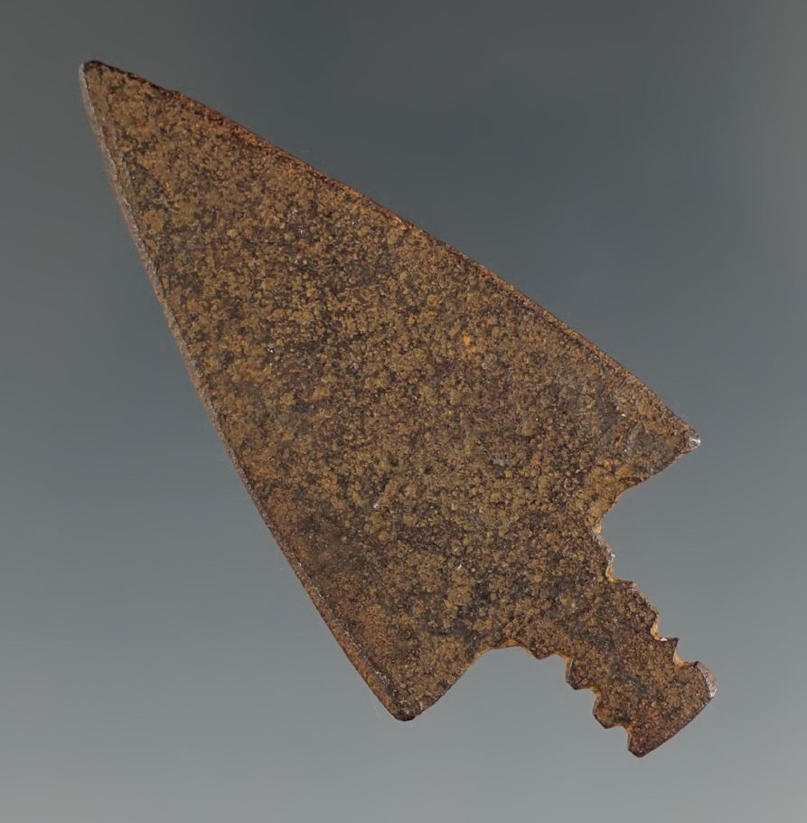 2 1/16" Historic Iron Trade Point found in Montana. Comes with Bennett and Rogers COA's.