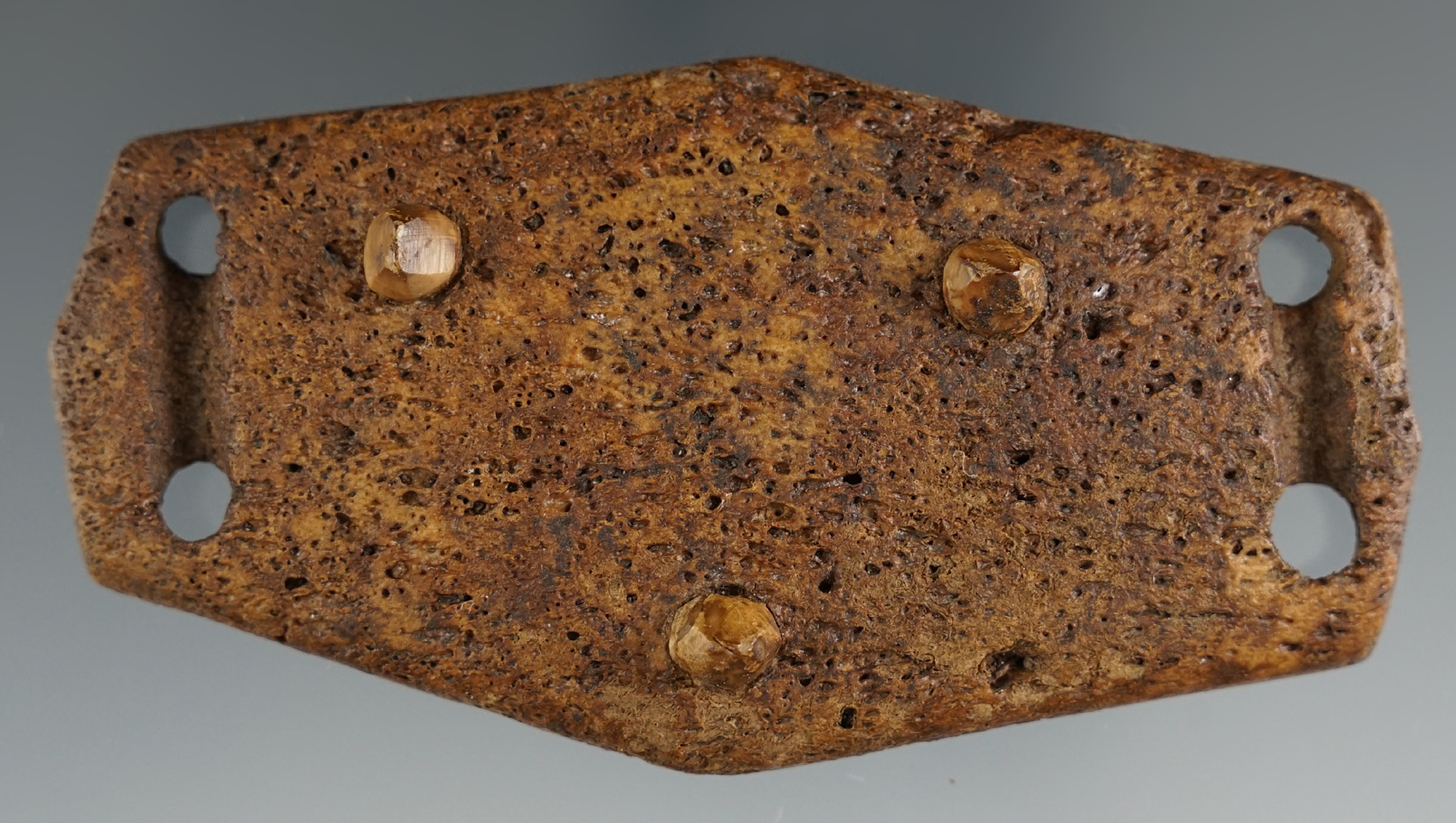 3 1/2" Inuit bone ice cleat found in Alaska.