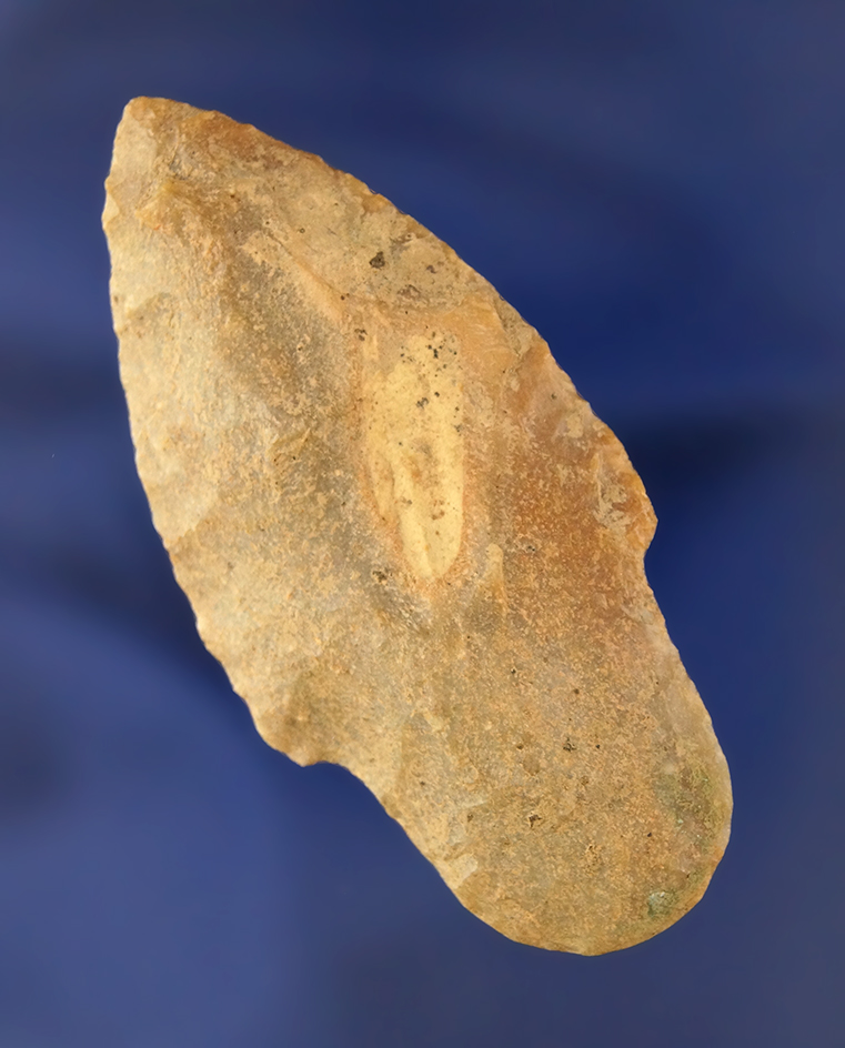 Excellent style and flaking on this 2 9/16" Carter Cave Flint Adena found in Greenup Co., Kentucky