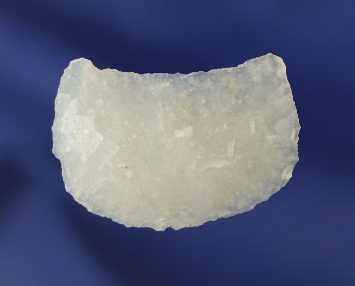 1 1/16" wide Paleo thumbnail scraper found in New Mexico.