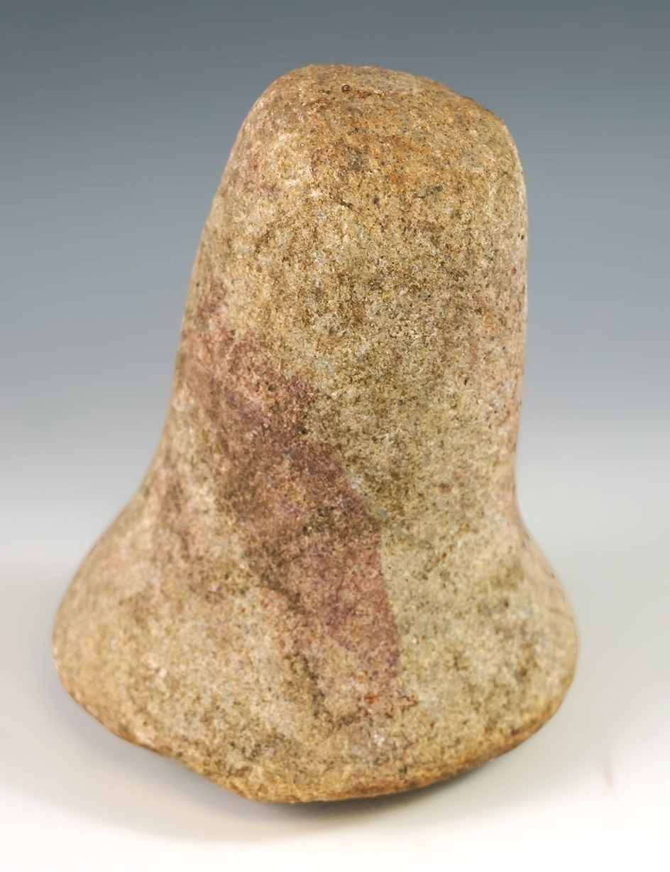 4 9/16" Well styled Bell Pestle made from Rose Quartz found in Ohio.