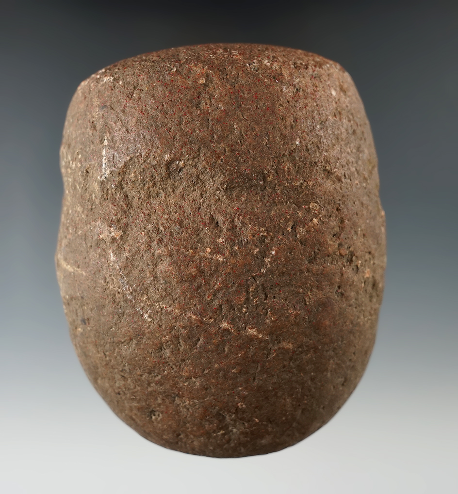 3 3/4" Grooved Hammerstone found  in the middle of the Newfolden River in Marshall Co., Minnesota.