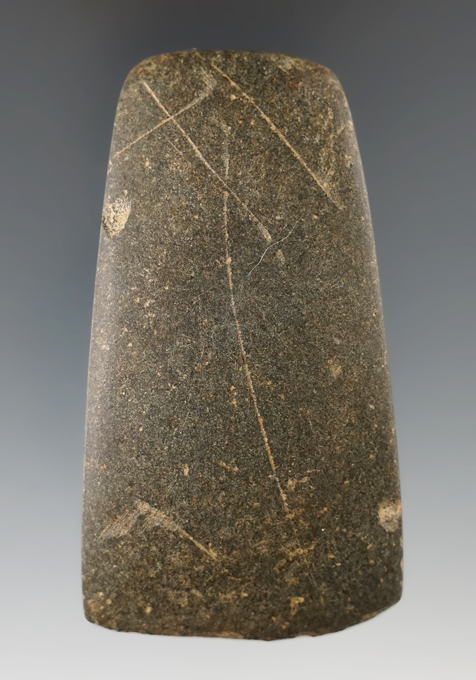 Excellent style and craftsmanship on this nicely polished 3" long block style Celt found in Iowa.