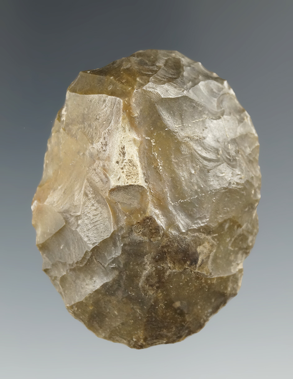 2" Acheuleo-Levalloisian flaked Tool/Scraper from Czechoslovakia.