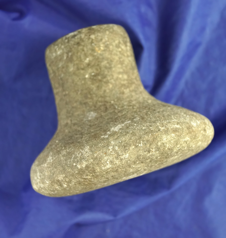 4 1/4" wide well styled stone Pestle found in southern Ohio.