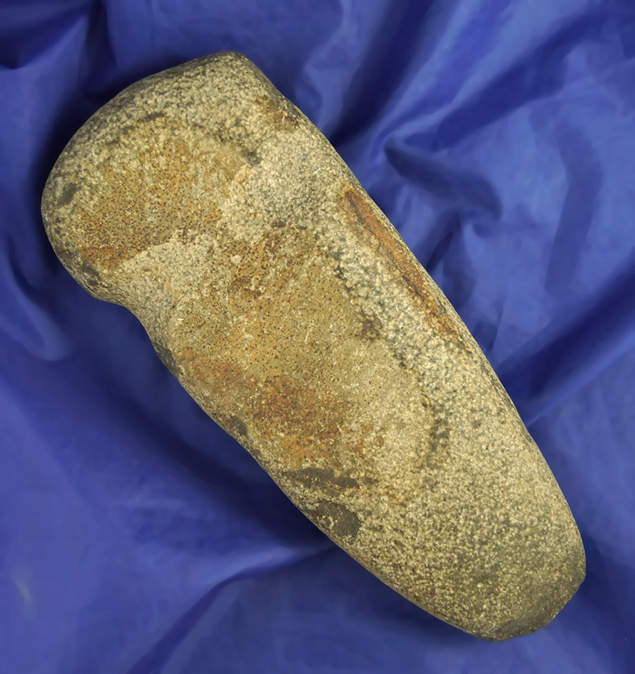 7 1/2" long 3/4 grooved slate Axe found in Mahoning Co.,  Ohio.