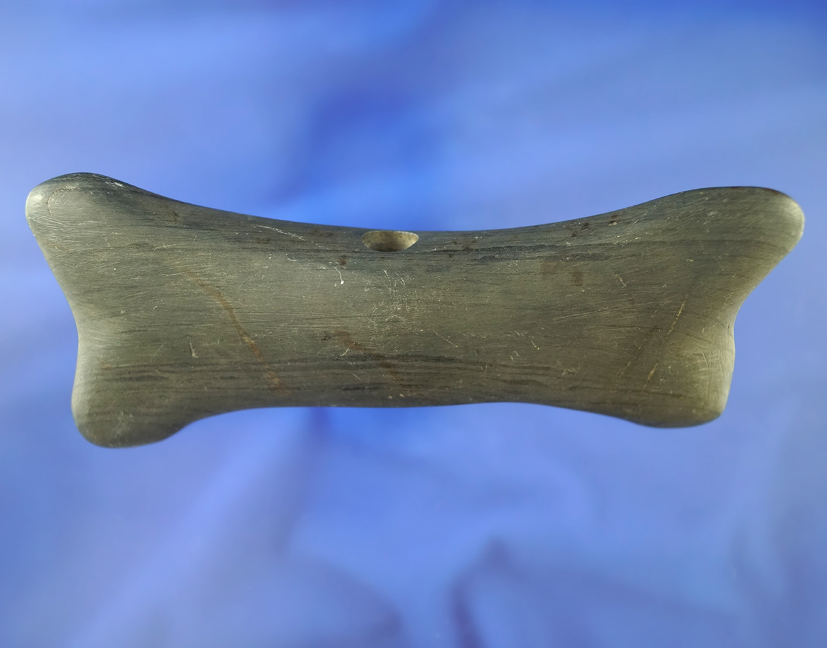 Very unique large 5 3/4" Double Crescent Bannerstone Defiance Co.,  Ohio. Ex. Gordon Meuser.