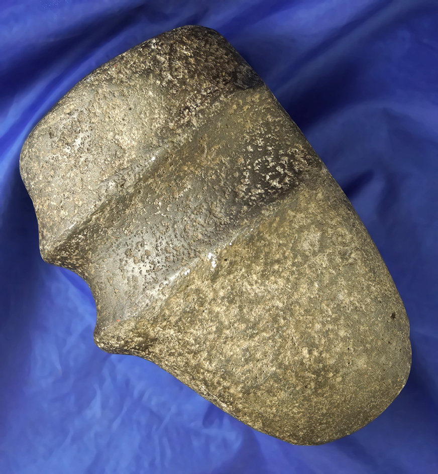 5 3/4" Long heavily patinated 3/4 Grooved Axe found in Ohio.
