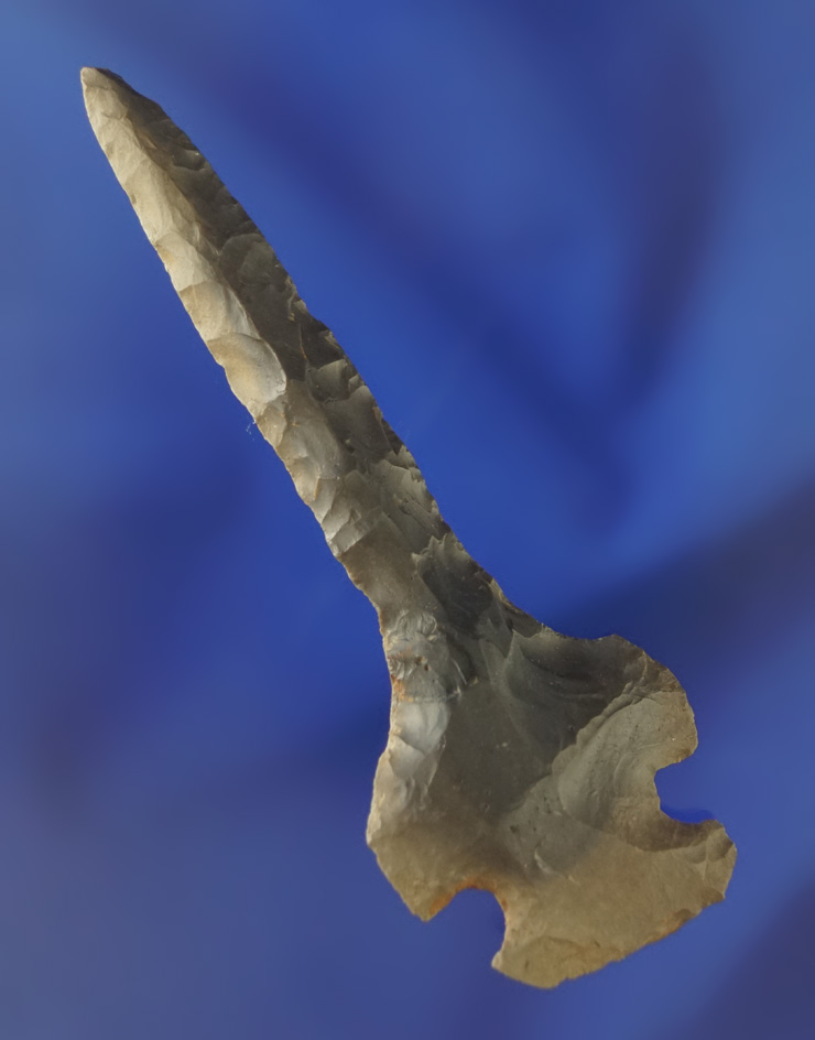 Classic style 3 9/16" Drill found in Kentucky. Ex. Col. Vietzen collection.