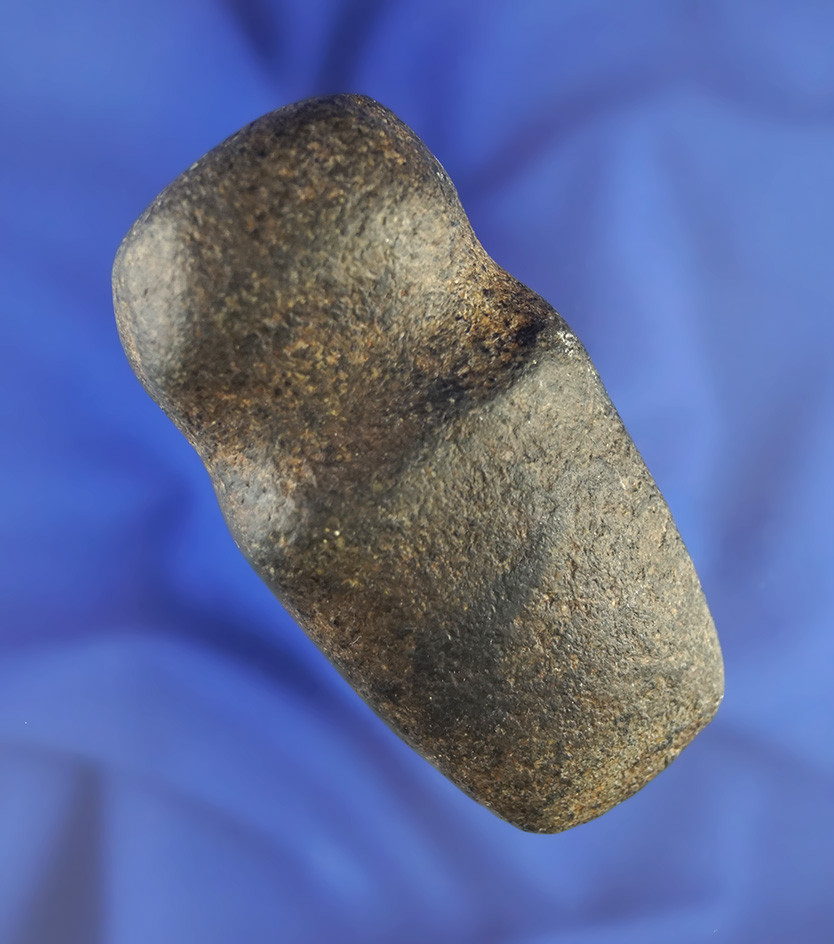 Uniquely styled miniature full groove Hardstone 3 1/16" long Axe found near Union Station Ohio.