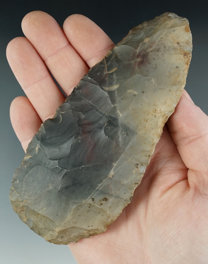 5 5/16" Flint Blade/Celt made from attractive material found in Western Ohio.