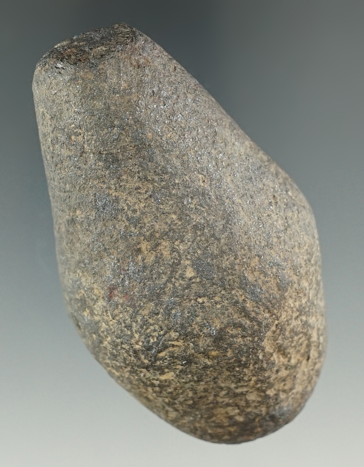 3" Ungrooved Hematite Plummet found in Michigan.