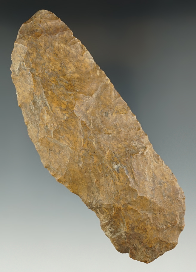 5 1/8" Paleo Knife made from Jasper. Found near Swartswood Lake, New Jersey.