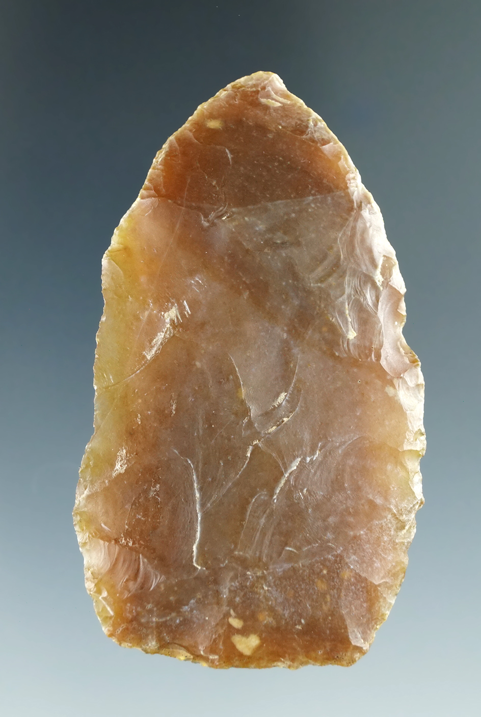 2 7/16" Knife River Knife made from Knife River Flint found in Colorado.