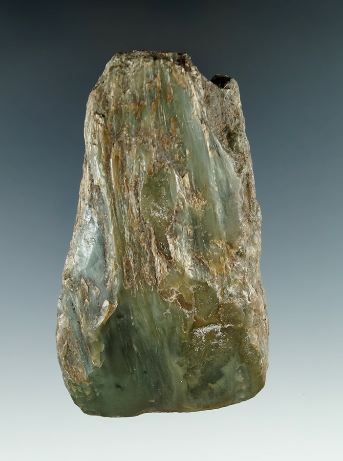 3 7/8" Jadeite Adze with beautifully polished bit found in the Columbia River.