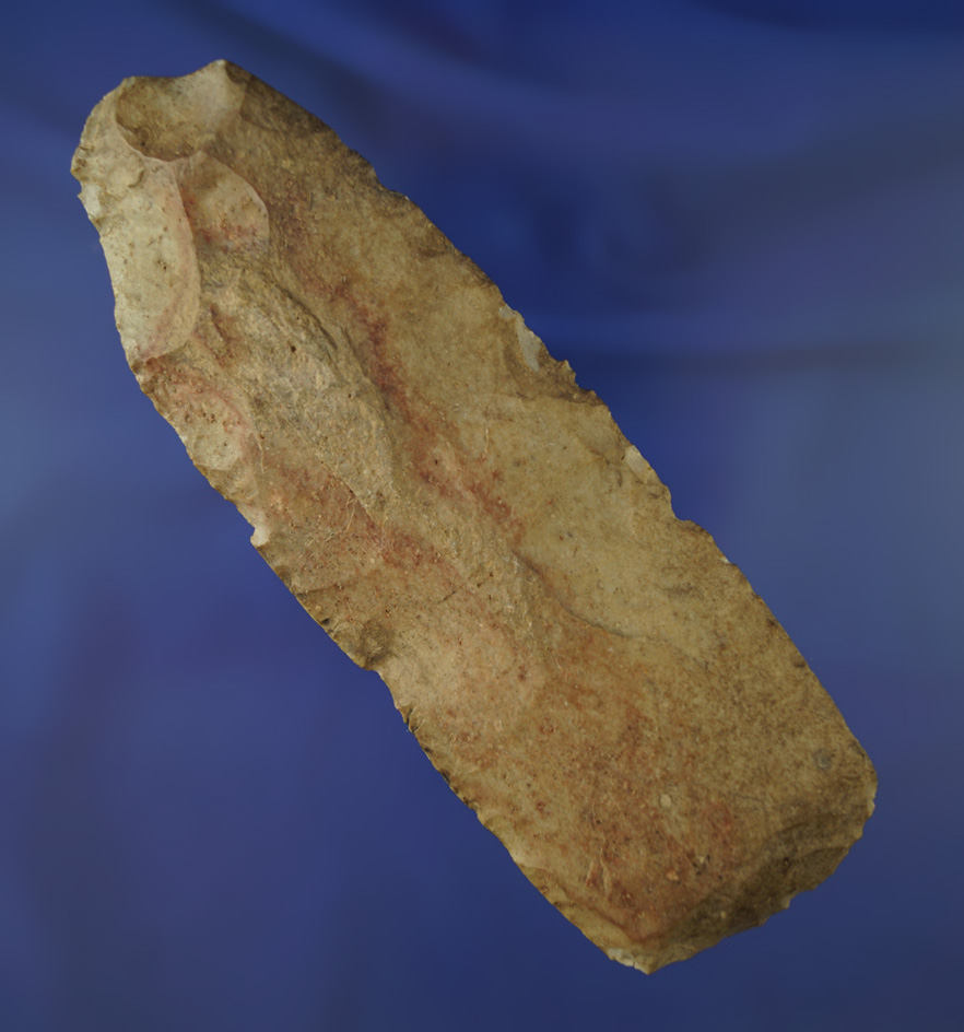 6 3/4" Flint Adze made from Mill Creek chert found in Indiana.