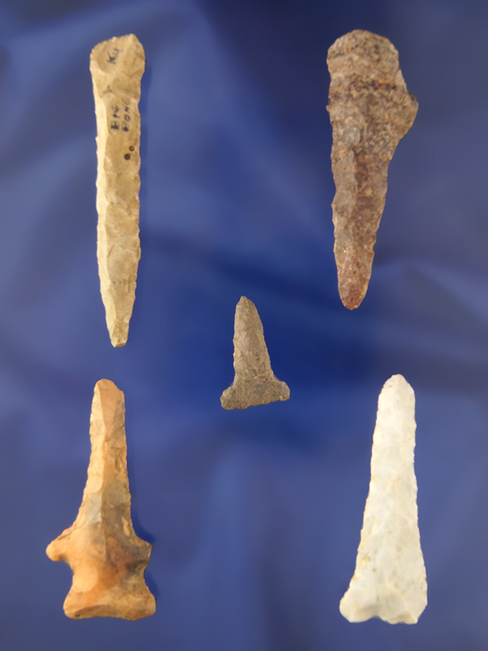 Set of 5 Drills, largest is 2 9/16" found in Ohio and Kentucky. Ex. Ronald Thiebeau.