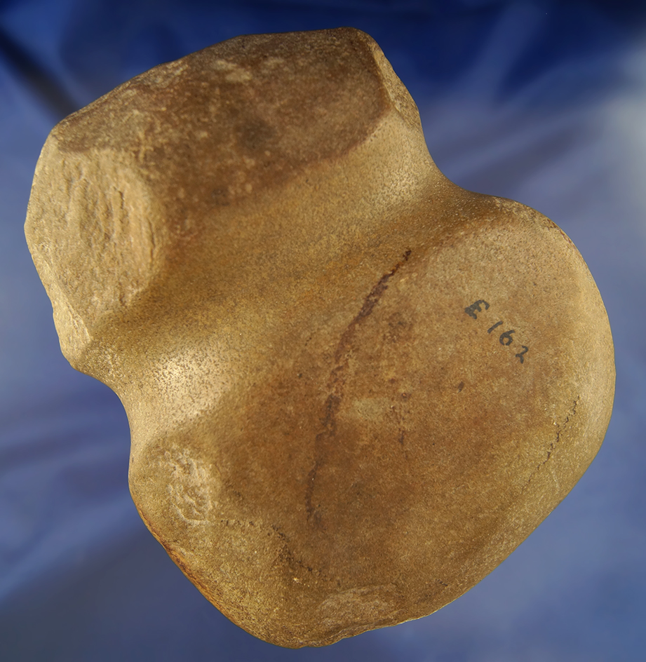 Large 6 3/4" X 6" full grooved Axe nicely made from a large River cobble, Michigan.