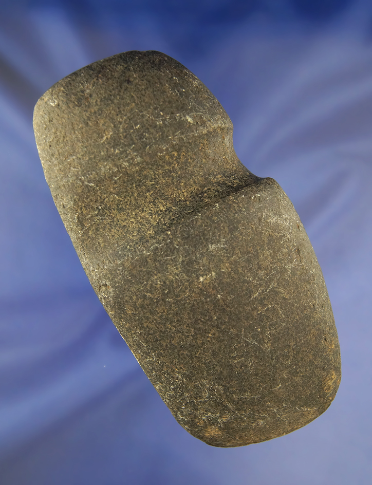 Well-developed and nicely polished 5" long 3/4 grooved Axe found in Michigan.