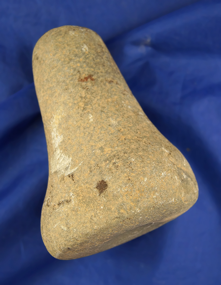 Well styled 5" tall Bell Pestle with a nice nutting divot in base found in Ohio.