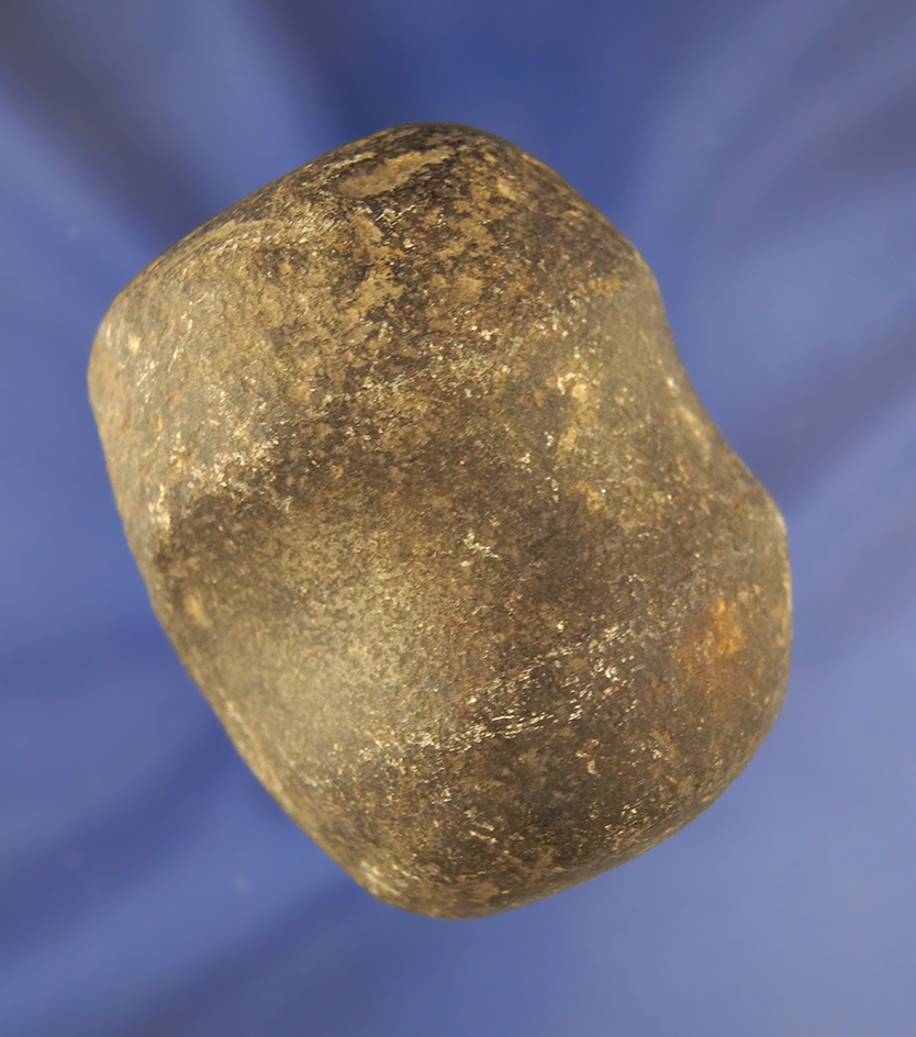 Classic style 2 3/4" long 3/4 Grooved Hammerstone found in Ohio.