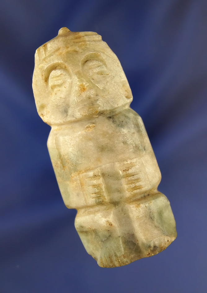 2 7/8" pre-Columbian Jade Pendant from the Payne collection, 1934.