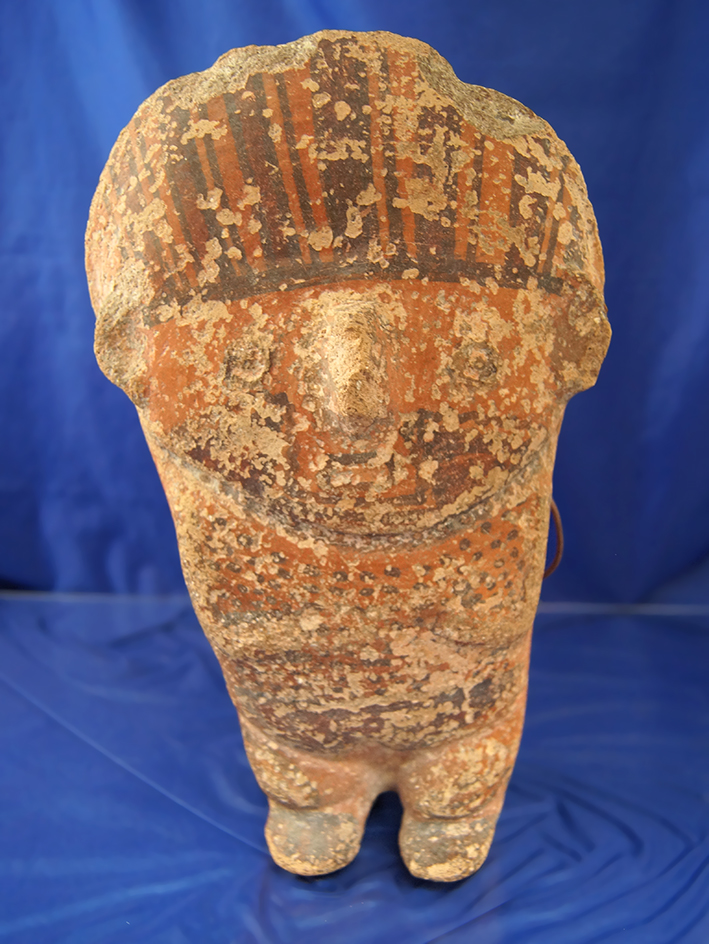 9 3/8" pre-Columbian pottery figure.