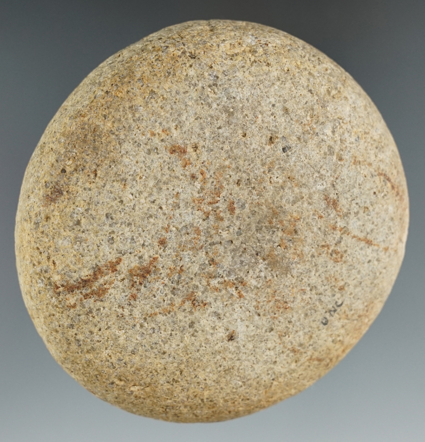 3 3/8" Discoidal found in Clermont County Ohio. Ex. Barry Goodwin, Fred Grossclose collections.