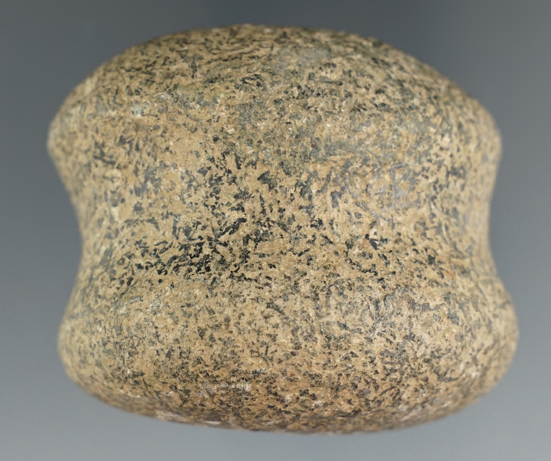 2 3/16" Wide 3/4 Grooved Hammerstone found in Pickaway Co., Ohio.