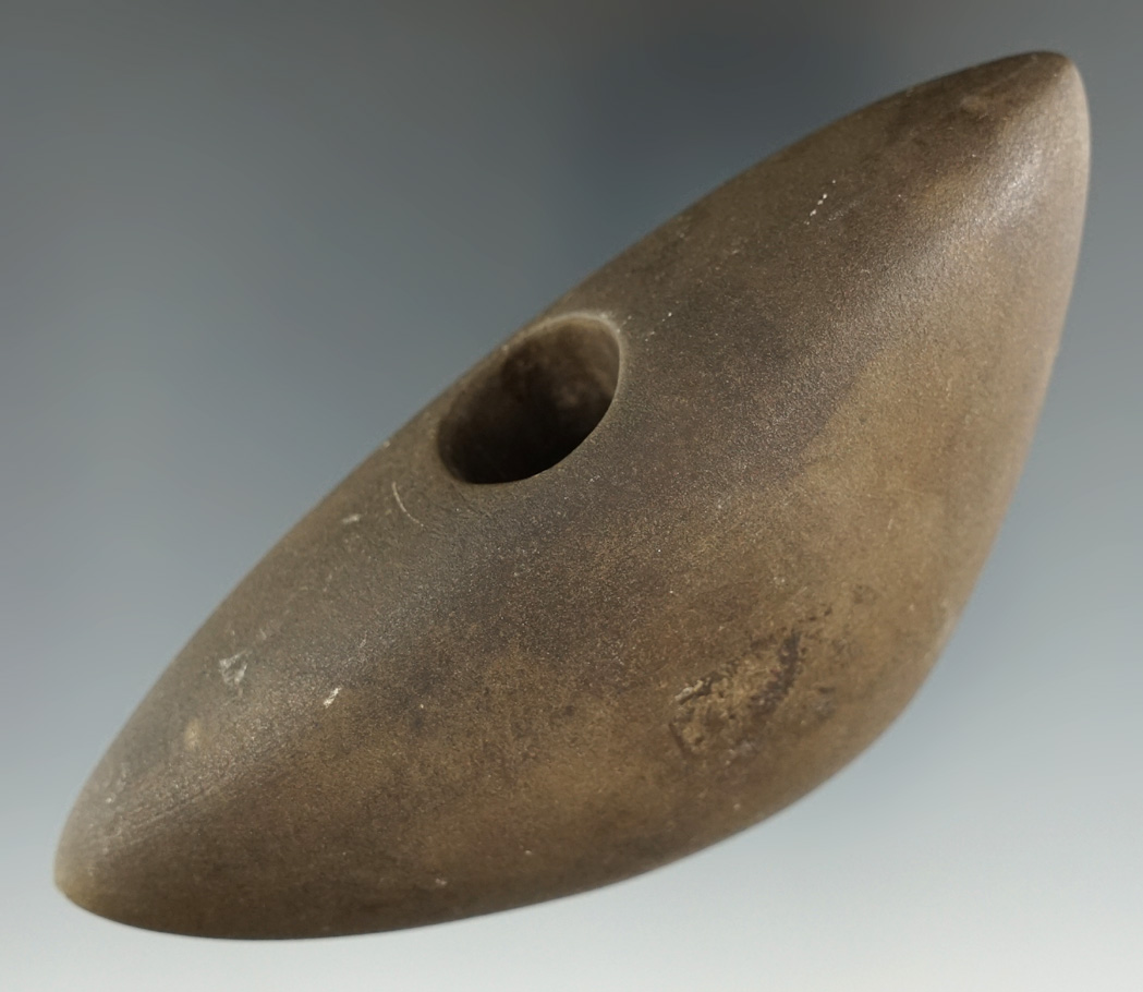 4" Pick Bannerstone found in Coshocton Co., Ohio.