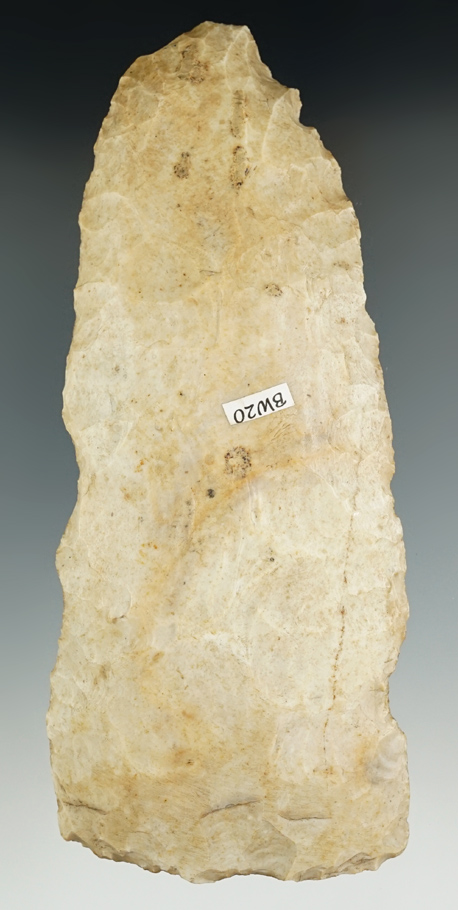 7" Flint Adze with nice use-wear to bit area found in Illinois.