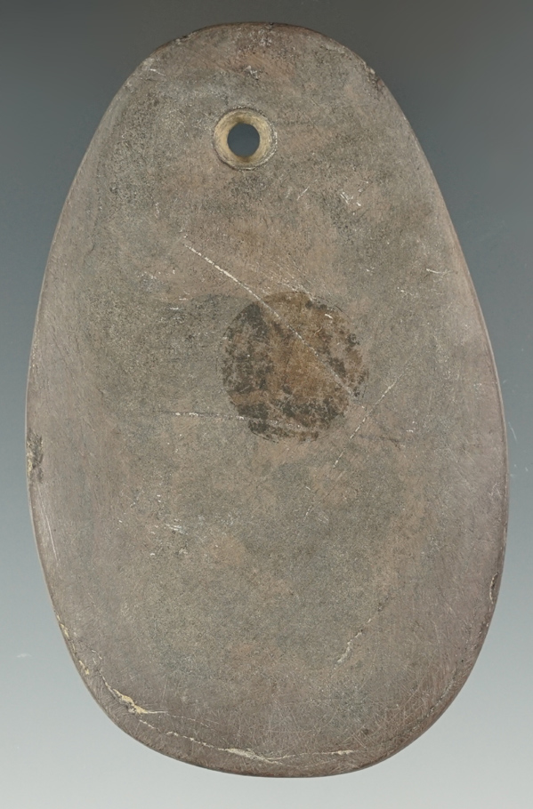 3 3/4" Oval Pendant made from Slate. . Ex. William Waigle.