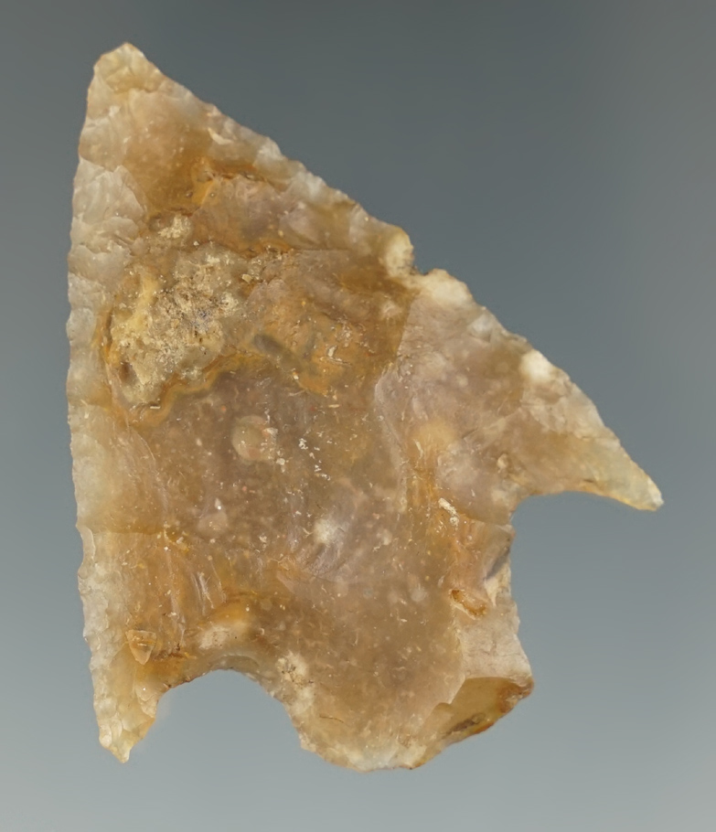 2 1/8" Stemmed Knife made from Agatized coral. Found in the 1970's by Eric Sowa in Florida.