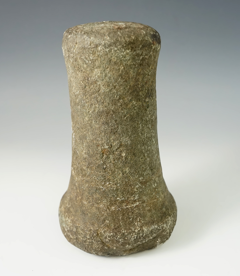 5 1/2" Bell Pestle found in Ohio with a nutting divot on base.