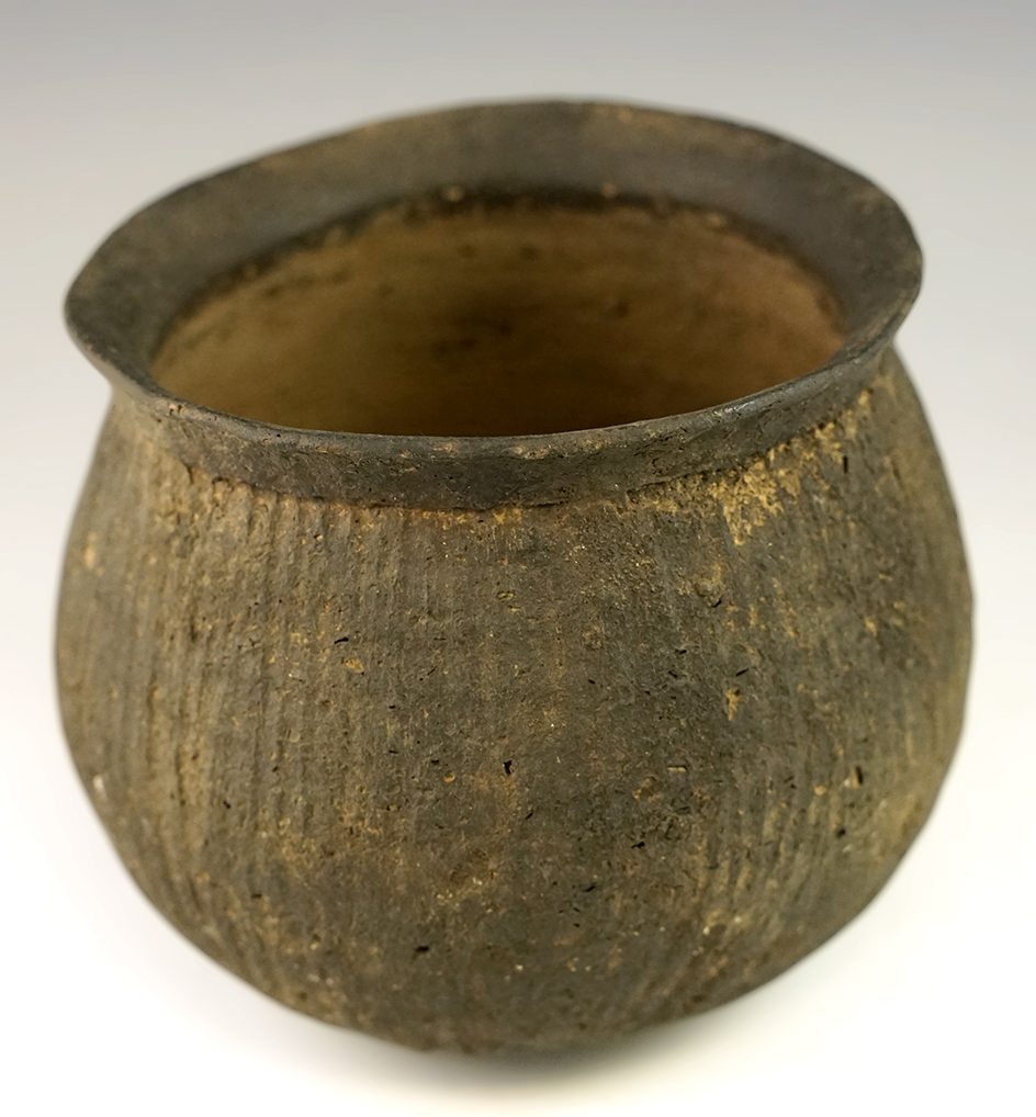 4 1/8" Tall by 4 3/8" wide Caddo Jar - some restoration found by Arnold Moore in Clark Co., AR.