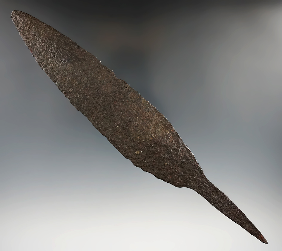 9" Spear made from a file recovered by Frank Kolbara in 1958 in Kansas