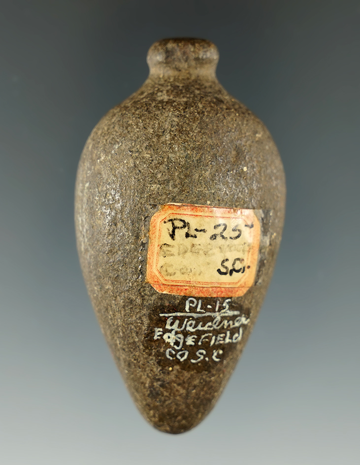 2 5/8" Plummet found in Edgefield Co., South Carolina. Ex. Bill Morano.