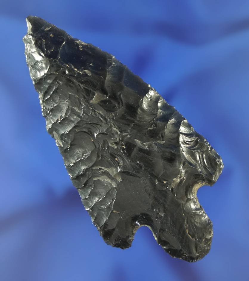 3 1/4" obsidian Parman found in Big Sir, California. Comes with a Jackson COA.