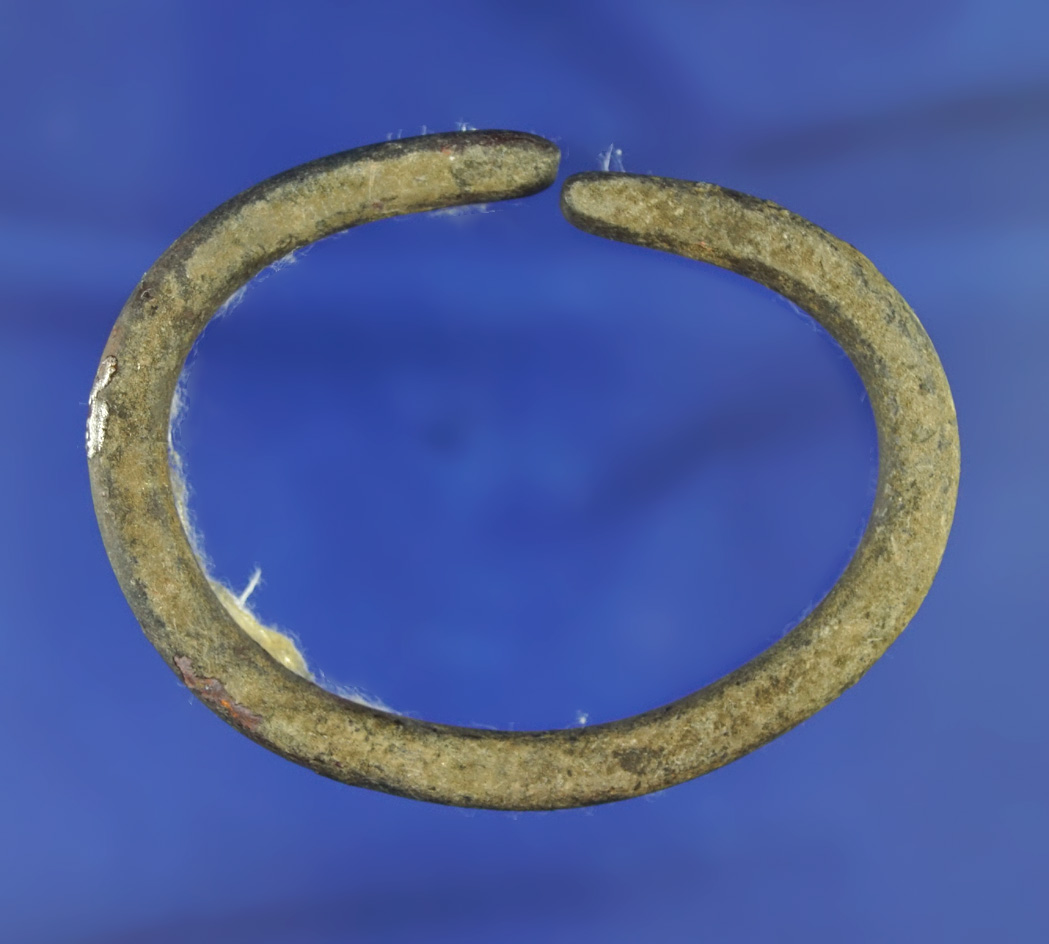 Heavily patinated 2 9/16" Copper Bracelet found near the Columbia River.  Wishram, WA