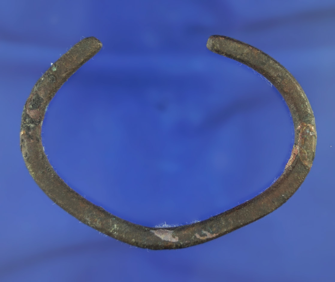 Heavily patinated 3 1/8" Copper Bracelet found near the Columbia River near Mary Hill.