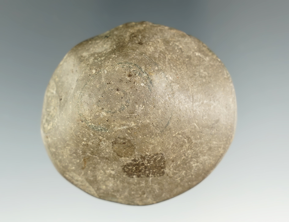 Uniquely styled 2 14" Slate Cone found near Terry, Lake Co., Ohio, on the E. Tillotson Farm, Rt. 307