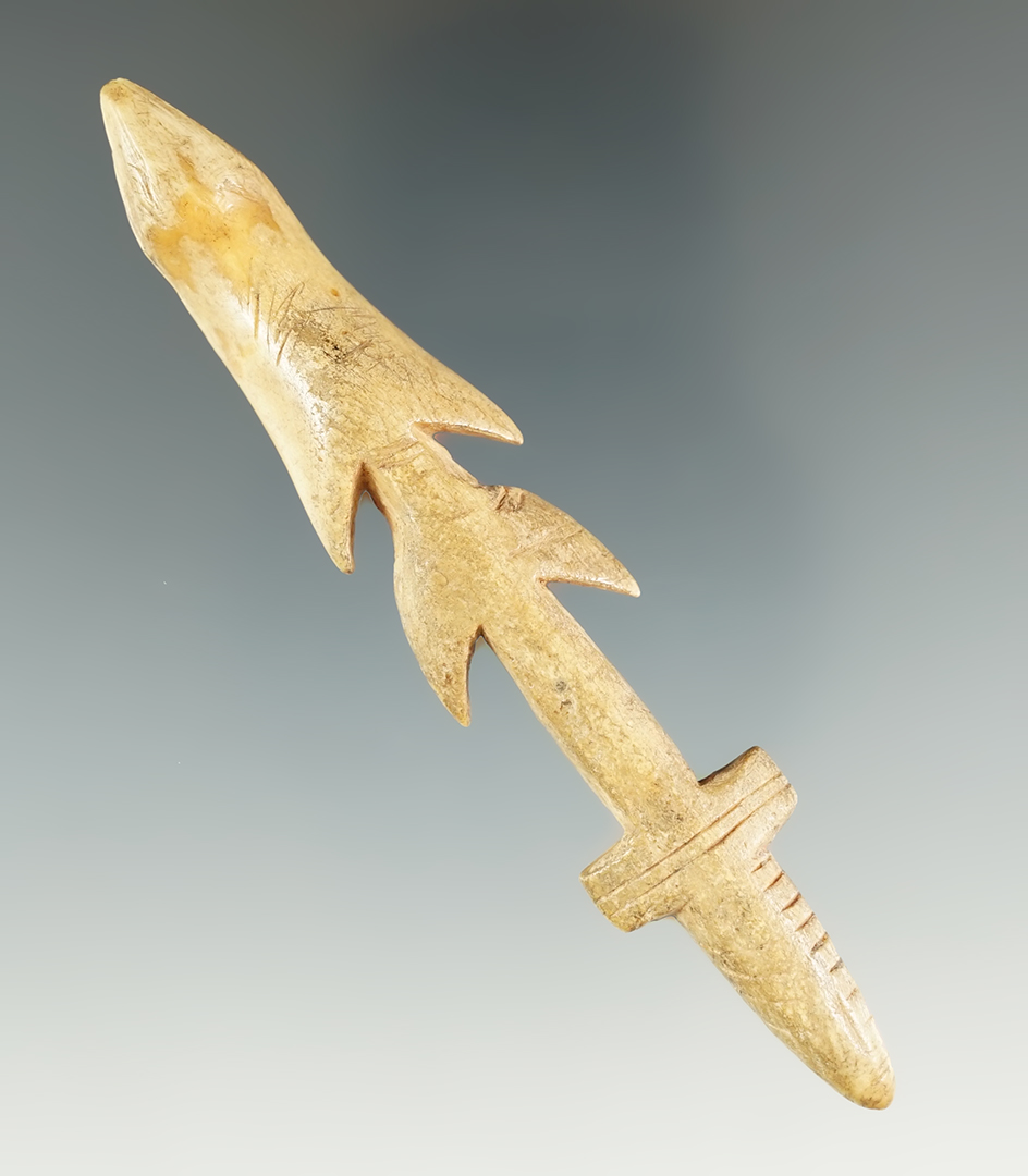 4" Bone Harpoon Tip found in Alaska.
