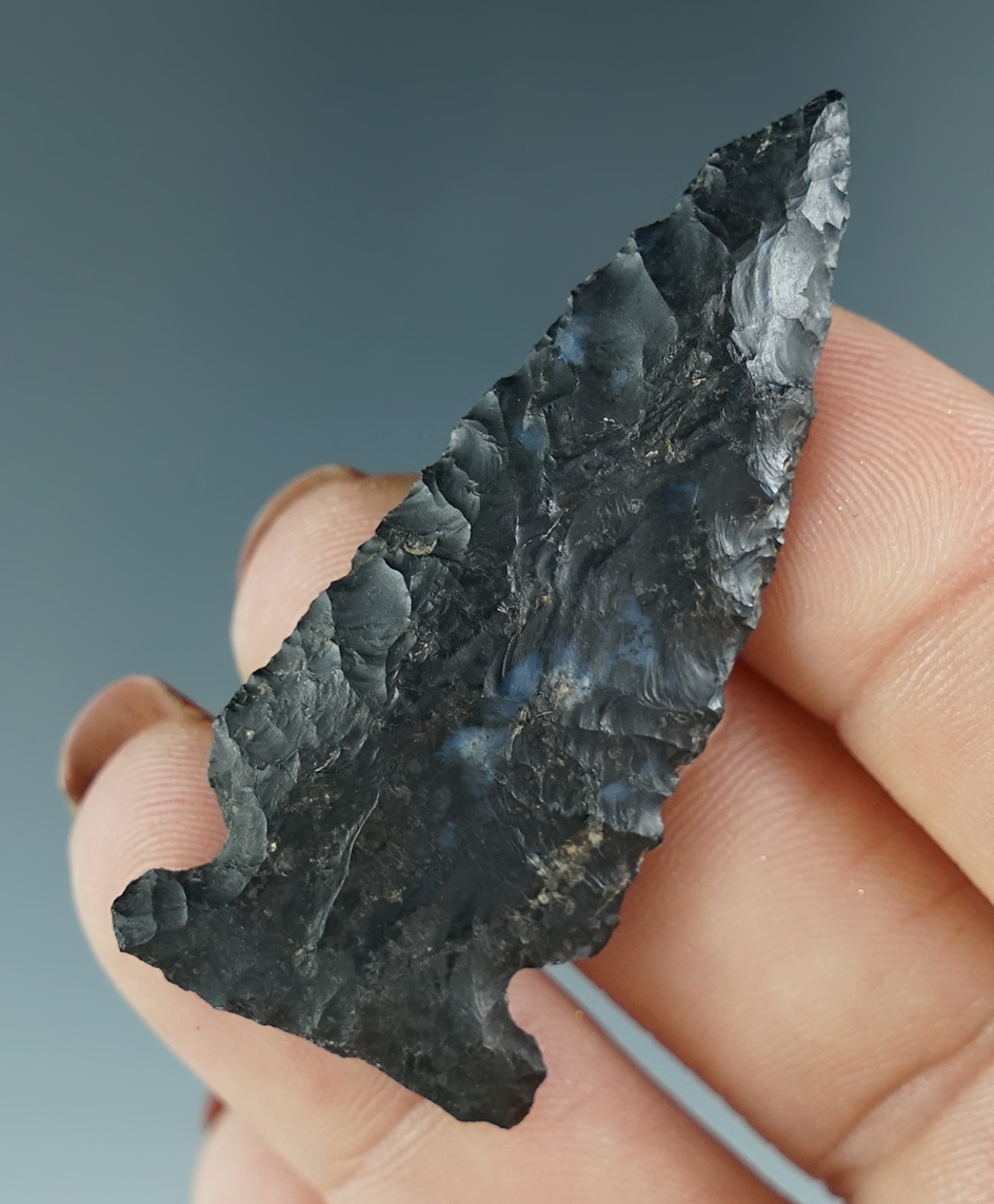 2" well flaked Sidenotch found in Idaho.