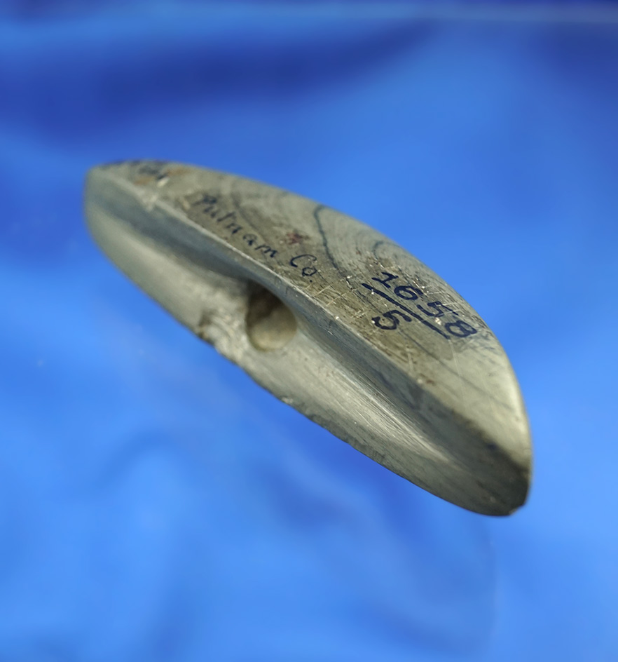 Sale Highlight! Rare artifact type! Ex. Meuser,  4 1/16" scooped Boatstone - See full description ?