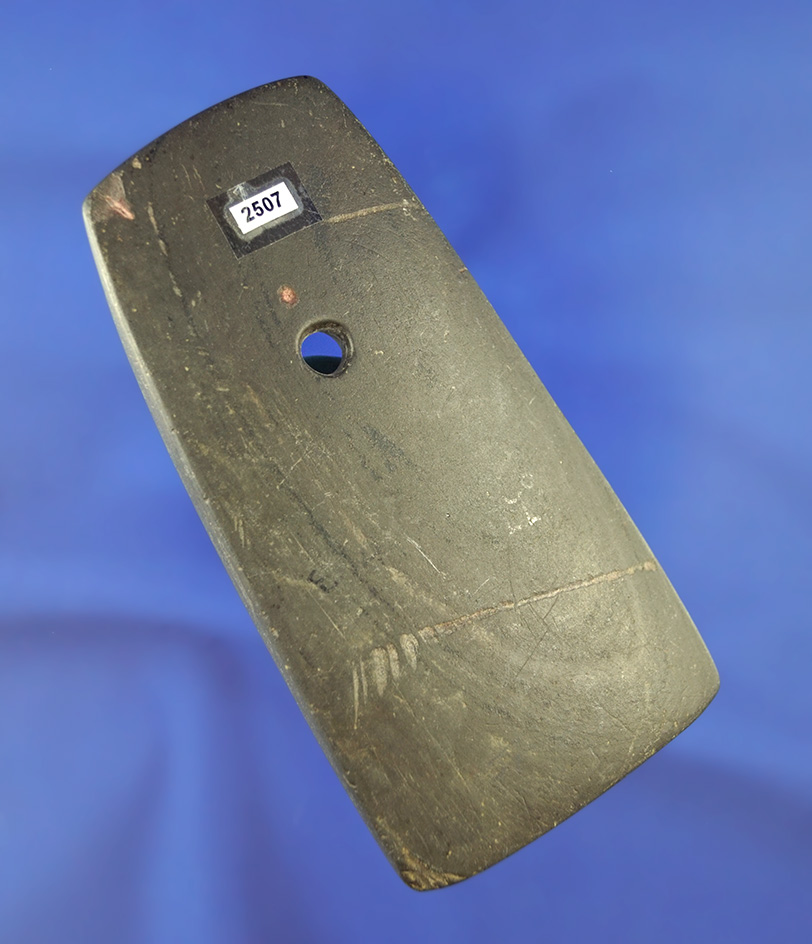 4 1/16" Trapezoidal Pendant found in Illinois that is nicely patinated.