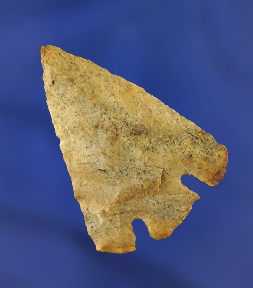 2 1/16" Clay point made from Coastal Plains chert  found near the Chattahoochee River