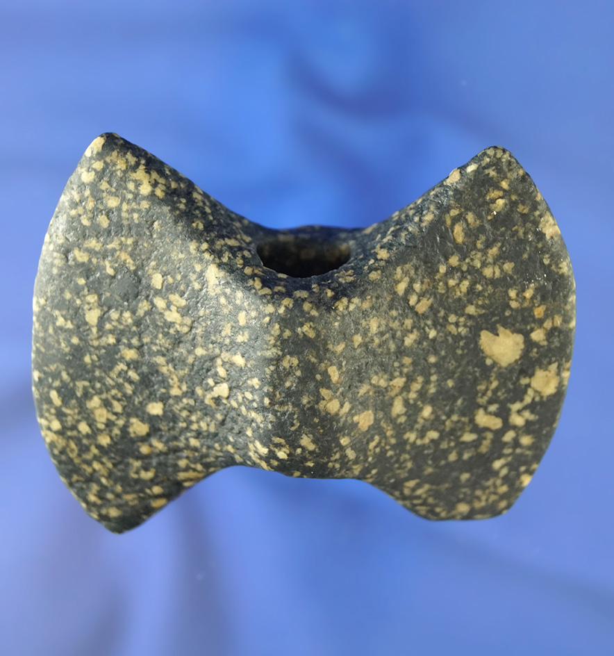 2 7/8" Wisconsin Winged Bannerstone found in Illinois. Comes with Bennett and Davis COA's.